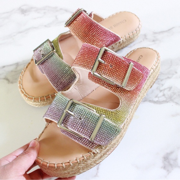 Gianni Bini Shoes - Gianni Bini Tyyla Rainbow Banded Platforms